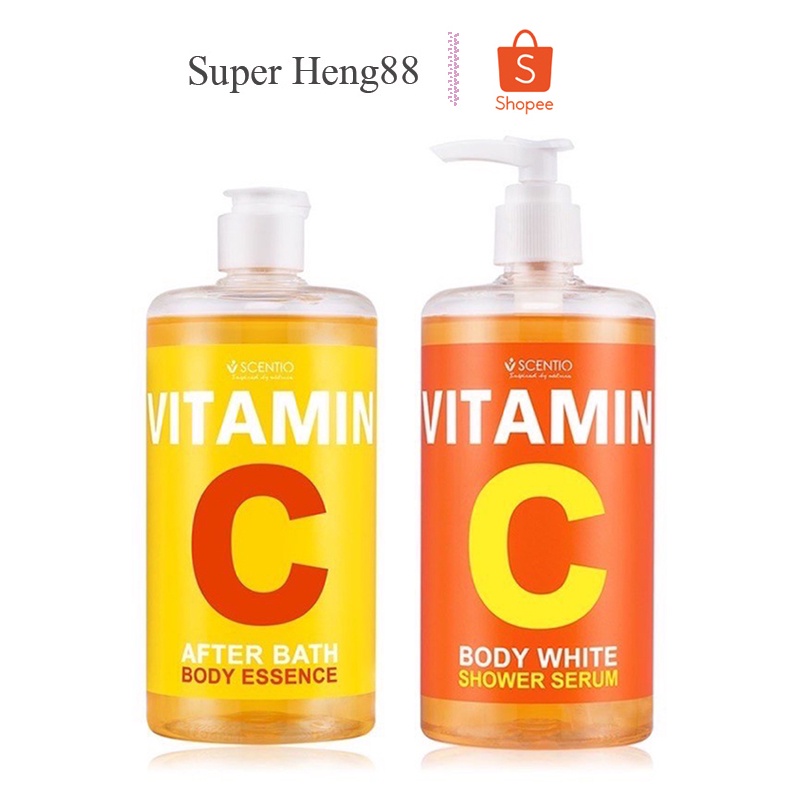 Vitamin C serum  Beauty Buffet Scentio (ครีมอาบน้ำ&amp;โลชั่นน้ำตบ) 450 มล.