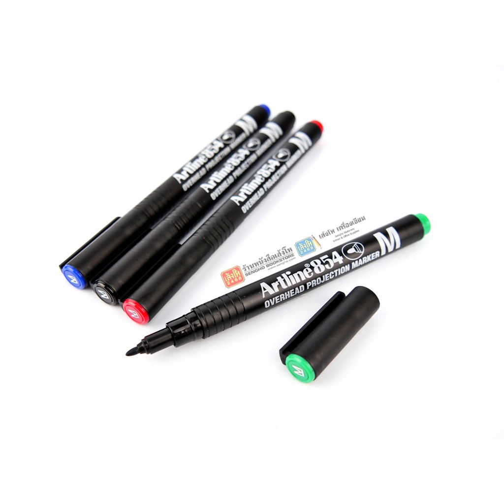 Oprecht adverteren Voorschrift ปากกาเขียนแผ่นใส Artline 853 F 854 M คละสี | Shopee Thailand