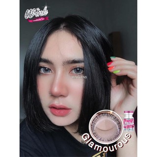 Glamourous Gray (2) Wink Lens บิ๊กอาย สีเทา ตาโต คอนแทคเลนส์ Contact Lens Bigeyes ลายฮิตใน tiktok ขายดีมากๆ ✨ สายตาสั้น