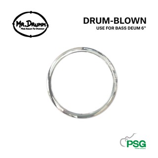 MR.DRUMM : DB-6 -DRUM-BLOWN-SILER วงแหวนใส่หน้ากลอง สีเงิน