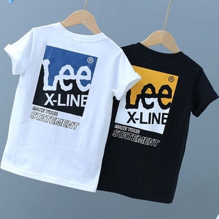 [S-5XL]Lee2022 เสื้อยืดแขนสั้น ผ้าฝ้าย พิมพ์ลาย ทรงหลวม เข้ากับทุกการแต่งกาย แฟชั่นสําหรับผู้ชาย และผู้หญิง