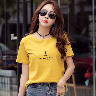 RIYA FASHION เสื้อยืดคอกลมสำหรับสตรีลดราคา Tees Tops Unisex เกาหลีแฟชั่นแขนสั้นพิมพ์กราฟิกผู้หญิง 305