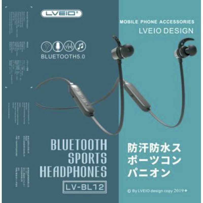 หูฟัง Sport Bluetooth Lveio รุ่นBL12 version 5.0ของแท้100%