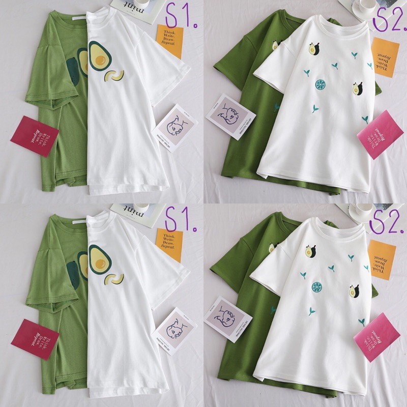 🔥🔥(พร้อมส่ง‼️)🔥🔥เสื้อยืดสวยๆ มี2ลาย No.S
