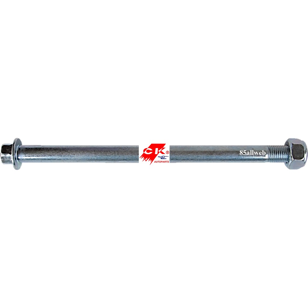 แกนล้อหน้า SUZUKI หัวน๊อตเป็นแบบปั๊มขึ้นรูป ตามมาตรฐานรถ ตัวเมียแบบน๊อตล๊อค