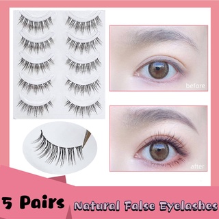 🌟 (A-1/006) - Eyelashes EYELASHES อายลาเชสปลอม 5 คู่ (พร้อมส่ง)