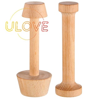 2 Pieces Wooden Tart Tamper Set Tart Pan Wooden Molds Pastry Tools