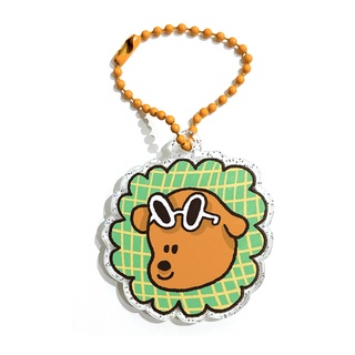 ssktmmee - keyring1 (green dog face)