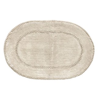 KASSA HOME พรมเช็ดเท้า OVAL FRILL รุ่น T015-1 ขนาด 45 x 70 ซม. สีครีม ใช้ได้กับทุกบ้าน