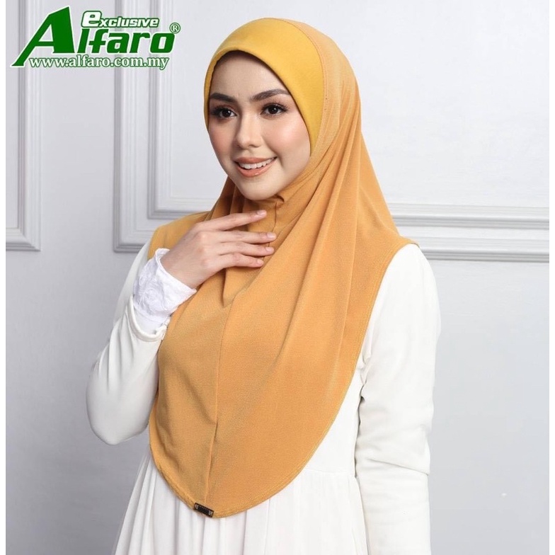 ฮิญาบสวมสำเร็จ มอสเครปสีพื้น Alfaro แท้💯%งานนำเข้ามาเลเซีย🇲🇾(ไซร์ L🌸มีคาง)