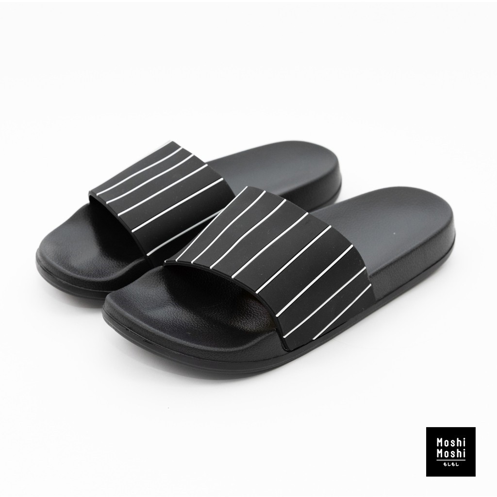 Moshi Moshi ร้องเท้าแตะผู้ใหญ่ รองเท้าแตะสีดำ รองเท้าเดินเที่ยว รุ่น ONL01435193