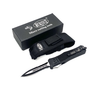 มีดสปริงตรงขนาดกลาง คมสองด้าน ใบมีดกึ่งหยัก Microtech Combat Troodon 00556 S/E