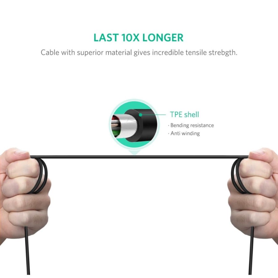 UGREEN รุ่น 80811 สายต่อปริ้นเตอร์ USB C to USB Type B 2.0 Cable Type C Printer Scanner Cord