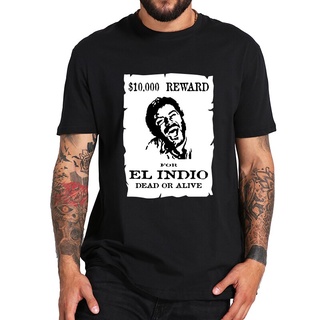 [S-5XL]พร้อมส่ง เสื้อยืดแขนสั้น คอกลม พิมพ์ลาย The Good The Bad And The Ugly El IndioS Red Post American Western Movie