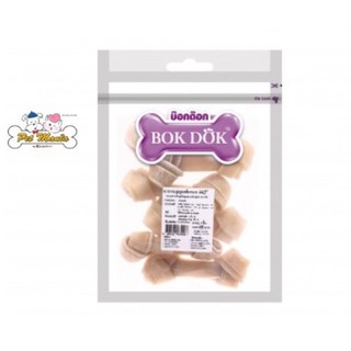 (RC60)Bok dok(บ็อกด็อก)กระดูกผูกสีธรรมชาติขนาด 4-4.5นิ้ว (6 ชิ้น/แพ็ค)