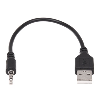 3.5mm Plug AUX Audio Jack to USB 2.0 Male Charger Cable Adapter Cord