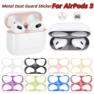 Anti-static โลหะฝุ่นสติกเกอร์ฟิล์มสําหรับ AIRPODS PRO3 2 AIRPODS 3 4/4ANC