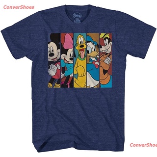 เสื้อยืดผู้ชายและผู้หญิง Disney Mickey Minnie Mouse Pluto Donald Duck Goofy World Disneyland Funny Adult Tee Graphic T-S