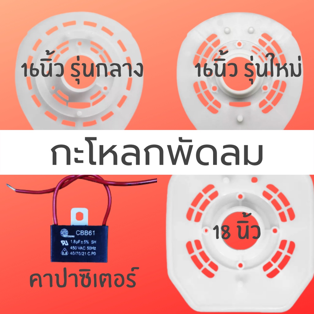 หน้ากากฝาครอบมอเตอร์ หน้ากากพัดลม ฮาตาริ กะโหลกหน้าพัดลม ฝาครอบพัดลม ฮาตาริ 14/16/18นิ้ว