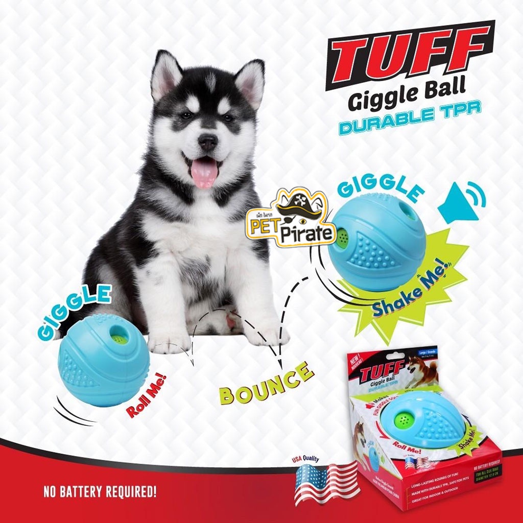 TUFF Giggle Ball บอลร้องได้ ของเล่นเร้าใจสำหรับน้องหมา ทำจากวัสดุ TPR ทนทานต่อการกัด