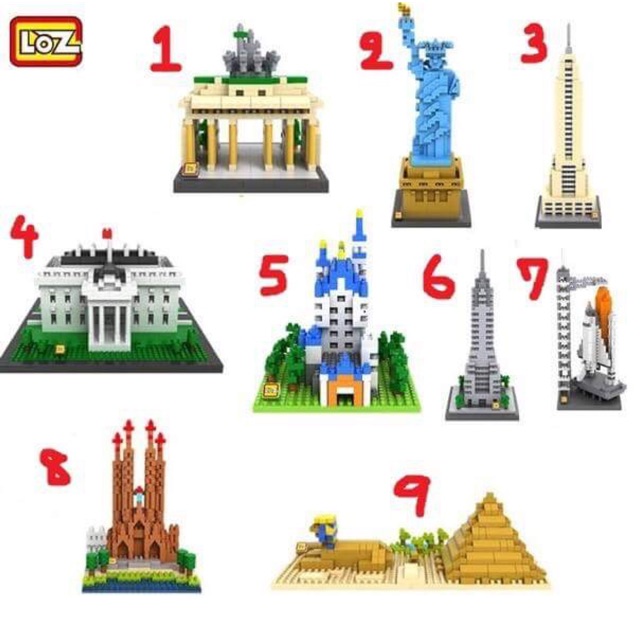 Legonano เลโก้ นาโน lego nano nanoblock World famous Architecture สถานที่สำคัญในโลก size จัมโบ้