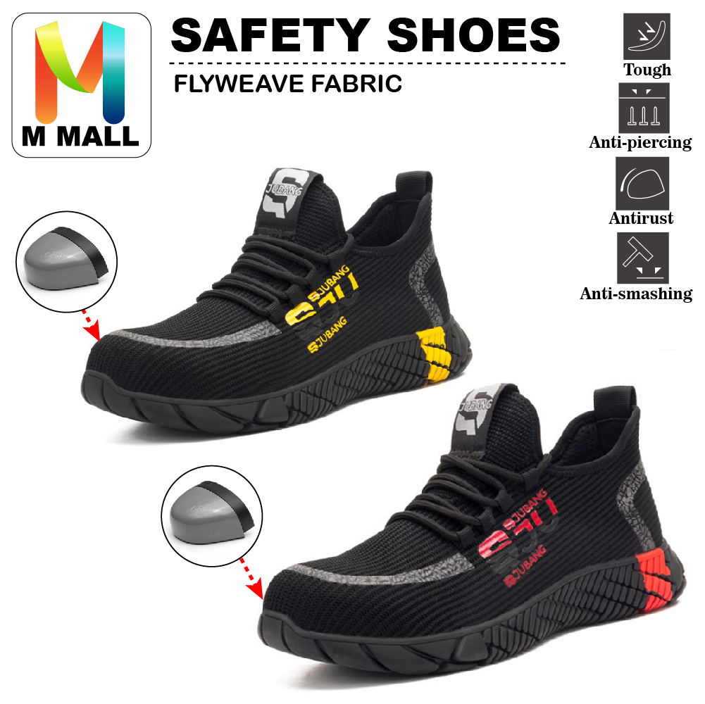 M MALL SAFETY SHOES LOW TOP / SAFETY OUTDOOR SHOES / SPORT SHOES / 792 LOW SAFETY SHOE (สีดําเหลือง/