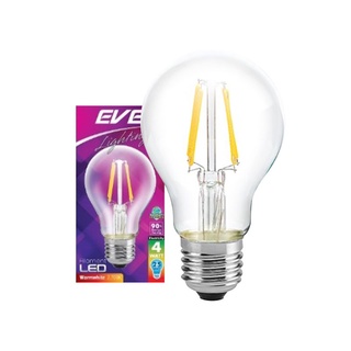 Therichbuyer  หลอดไฟLED 4วัตต์ Warm White EVE LIGHTING รุ่น ฟิลาเมนต์ GLS E27