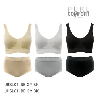 Jintana Set ชุดชั้นใน 3 ชุด (บรา3+กกน3) รุ่น Pure Comfort รหัส JASL03