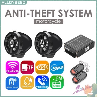 AL Remote Motorcycle Alarm System MP3 FM Radio Bluetooth Speaker Amplifier