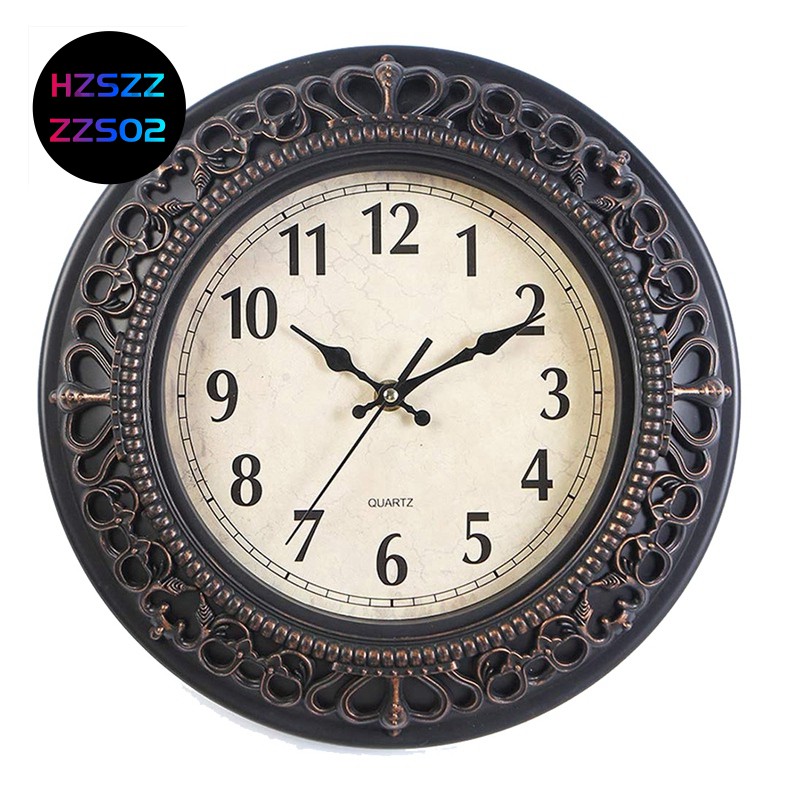 10Inch Silent Quartz Decorative ,Bedroom Clock Retro Clock,Living Room