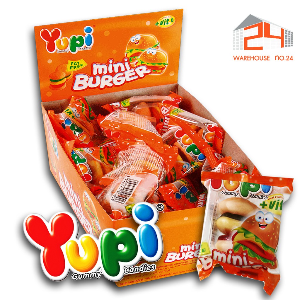 ส่งไว 24ชม. Yupi เยลลี่ยูปี้ หลากแบบหลายรสชาติ 8g. จุ 24 ชิ้น