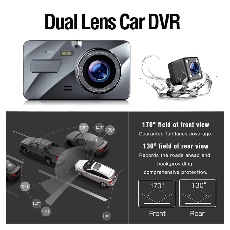 กล้องติดรถยนต์หน้าหลัง รุ่น A10 - Full HD 1080P ชัดทั้งกลางวันกลางคืน car camera thumbnail 3