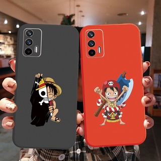 เคสโทรศัพท์มือถือ ขอบสี่เหลี่ยม ลาย One Piece Luffy สําหรับ OPPO A16 A94 A53 A15 A12 AX7 A52 A72 A92 A74 A54 5G