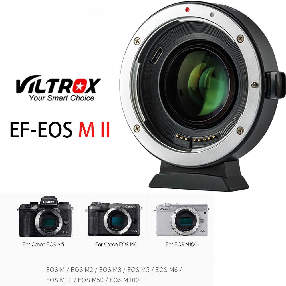 VILTROX EF-EOS M2 Lens Adapter AF 0.71x Speed Booster for Canon EF Lens to EOS-M