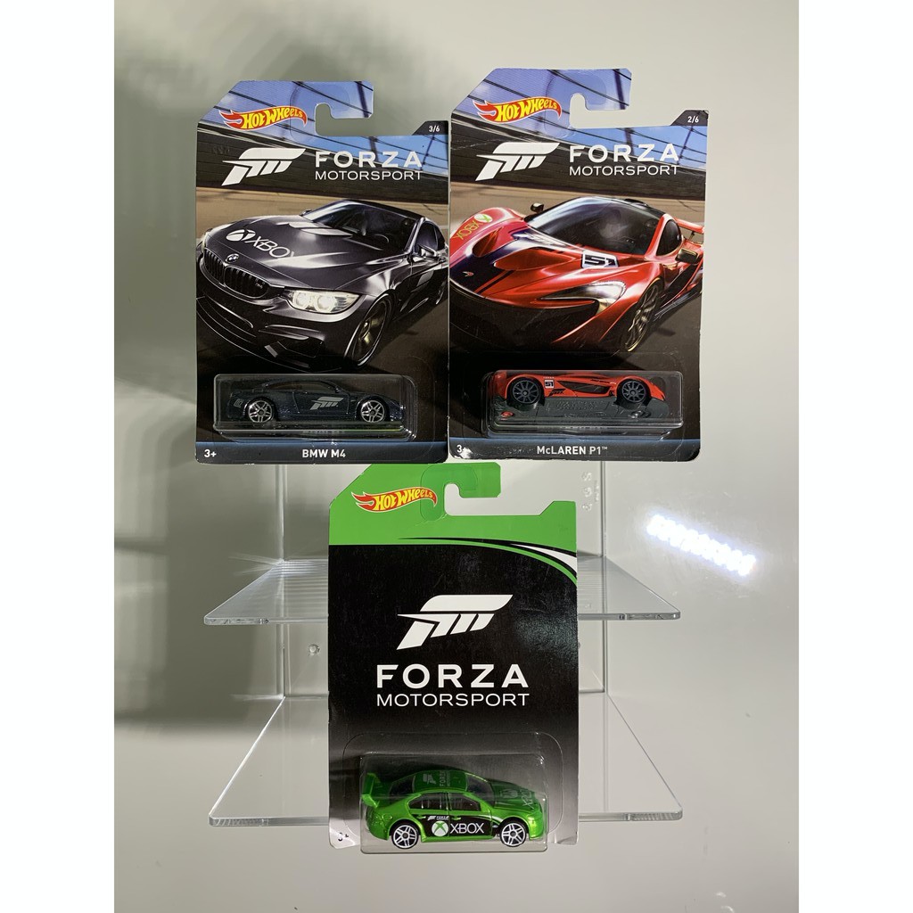 Hot wheels set of MOTORSPORT X-BOX BMW M4,McLaren P1,FORD FALCON RACE CAR