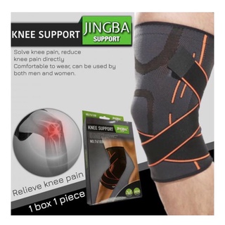 Jingba knee support พัน 2 เส้น ผ้าพันหัวเข่าลดปวดเสริมสาย องรับกล้ามเนื้อ บริเวณเหนือ และใต้หัวเข่าที่บาดเจ็บหรืออ่อนแอ