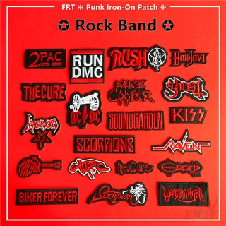 ☸ Rock Band Collection Series 05 - Rock N Roll Iron-on Patch ☸ 1Pc Hiphop DIY Sew on Iron on Badges Patches