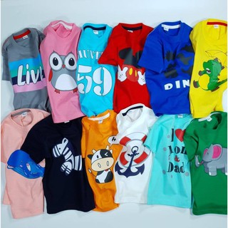 เสื้อยืดเด็ก สกรีนลายการ์ตูน น่าร้ก เนื้อผ้าดีใส่สบาย****ร้านจักคละลายให้ค่ะ**