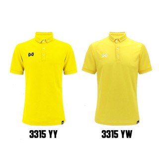 Warrix  เสื้อโปโล รุ่น Scale wa 3315 สีเหลือง ผ้า MICRO POLYESTER 100%