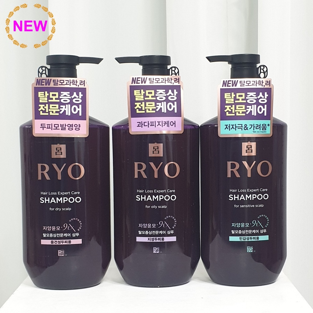 [Ryo ] แชมพูดูแลเส ้ นผม 400 มล . ( 3 แบบ )#hair การสูญเสีย#Shipped จากเกาหลี
