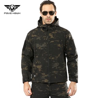 เสื้อแจ็คเก็ตแทคเกียร์ มัลติแคมดำ (TAD Gear Tactical Softshell Camouflage Outdoors Jacket Set Men Army: Multicam Black)