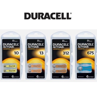 ถ่านเครื่องช่วยฟัง Duracell Hearing Aid เลือกรหัสถ่าน 10, 13, 312, 675 1.45V ของแท้ Made in Germany