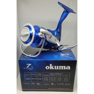 รอกสปินนิ่ง okuma รุ่น azores 4000/ 5500  ลูกปืน6+1/ รอกสปิน