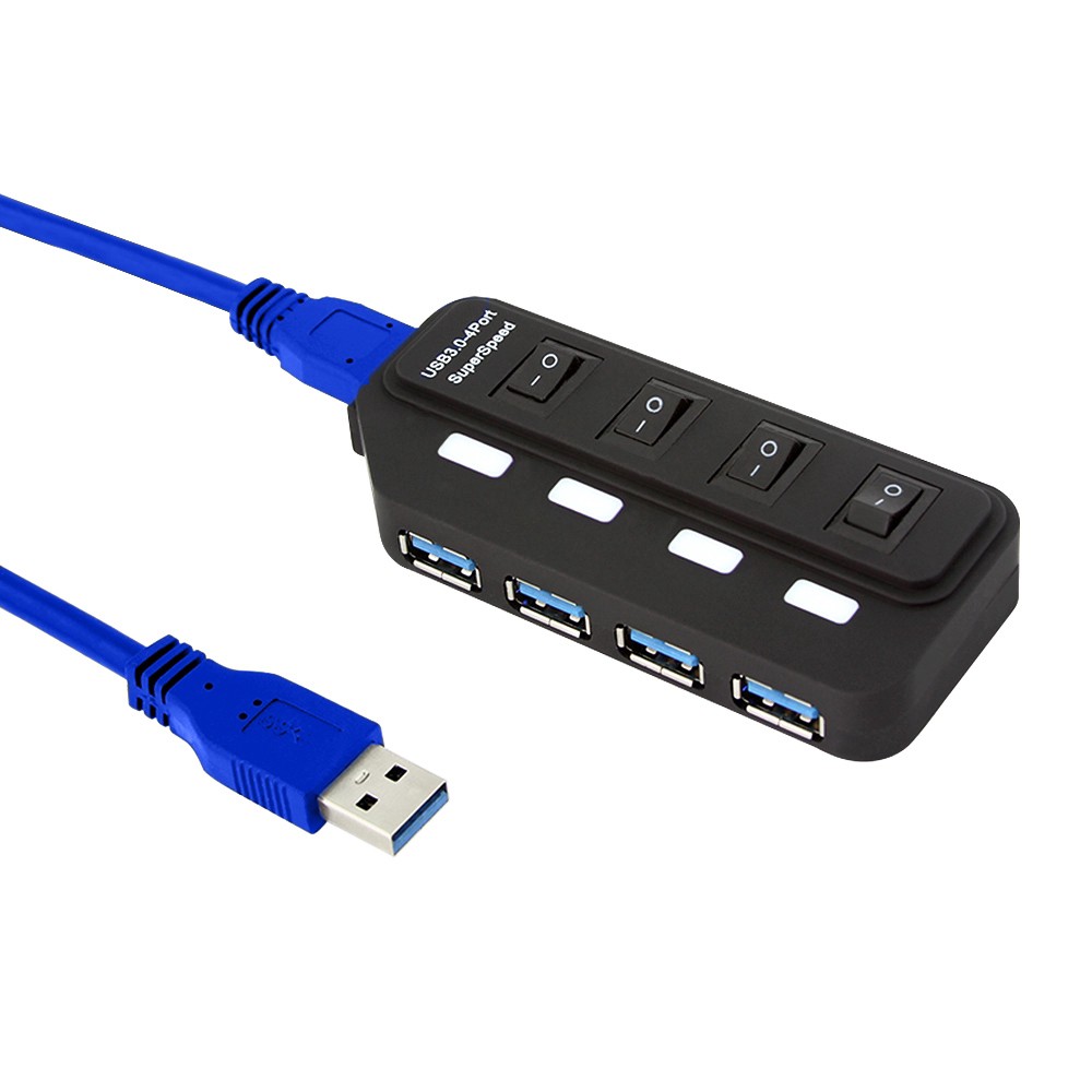 5Gbps USB 3.0 HUB 4-port Super High-speed Portable Mini-mini Splitter, With Switch, With Plug, Suitable For Laptop PC Notebook Computer #8
