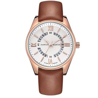 HANNAH MARTIN นาฬิกาข้อมือผู้ชาย สายหนัง Chronograph รุ่น HM-KY142