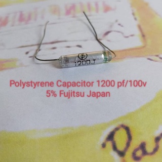 1200pf 100v C Polystyrene ซีใส ±5% ยี่ห้อ FUJITSU JAPAN (ราคาต่อชิ้น)