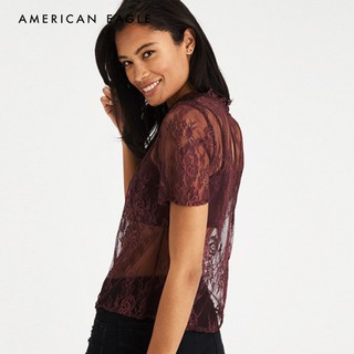 American Eagle Sheer Lace Top and Bralette Set เสื้อ ผู้หญิง ลายลูกไม้ (EWSB 035-7748-954)