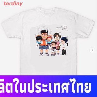 terdiny เสื้อยืดผู้ชายและผู้หญิง เสื้อยืดผ้าฝ้ายคอกลมพิมพ์ลายกราฟฟิคกีฬา SHOHOKU Slam Dunk (บาสเกตบอล) Sports T-shirt