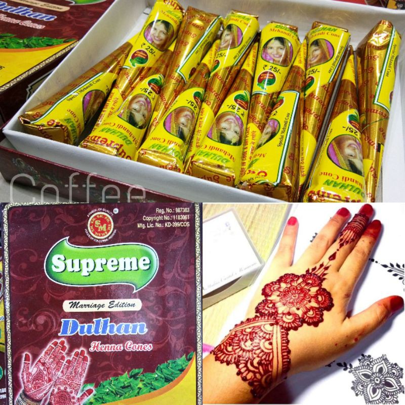 เฮนน่าเพ้นท์ Henna tattoo แบบกรวย