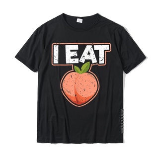 เสื้อยืด ผ้าฝ้าย แบบหนา พิมพ์ลายก้น I Eat As Peach BBW แฟชั่นสําหรับผู้ใหญ่